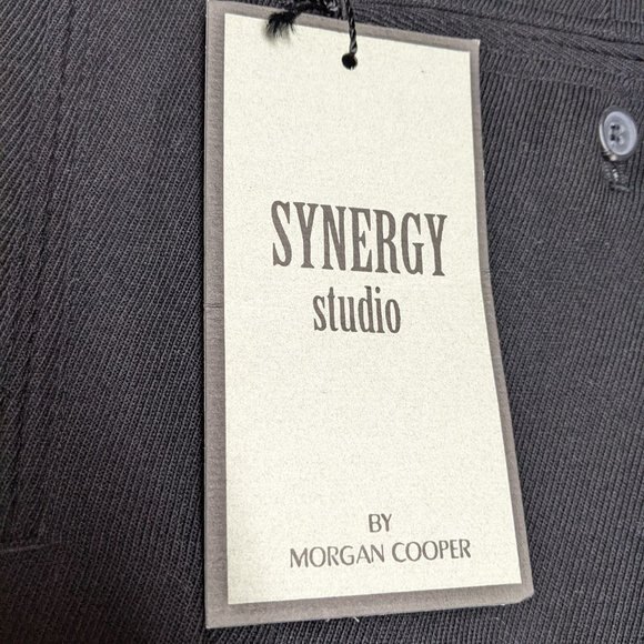 Synergy Studio / Morgan Cooper Pants Men 36 x 32 Wool Blend Business Black *NEW* - Picture 6 of 7